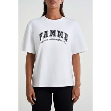FAMME Équilibre Oversized T-Shirt White M