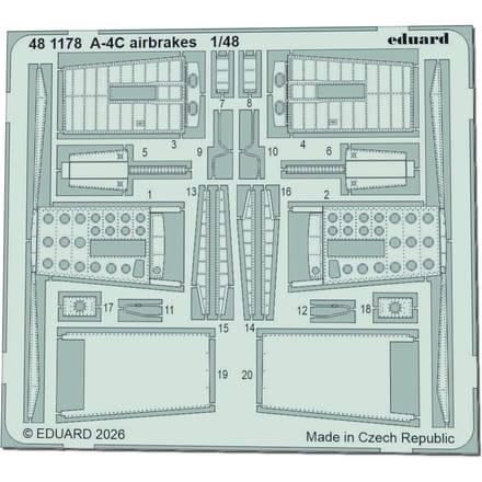 Eduard Modelbouwdecoratie - 481178 Accessoires Set voor A-4C - Photo-etch