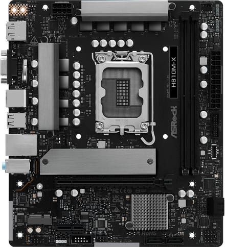 ASRock H810M-X Moederbord - Intel H810 - Intel LGA1851 - DDR5 RAM - Micro-ATX