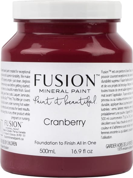 Fusion Paint - AcrylVerf - rode meubelverf - Cranberry - 500 ML