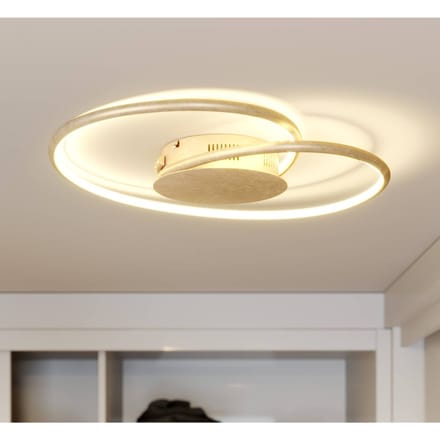Lindby LED plafondlamp Joline, Ø 45 cm, goudkleurig, metaal