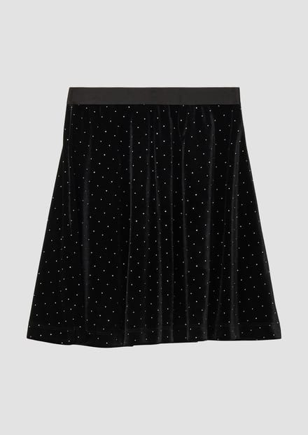 Mini fluwelen rok met elastische taille meisje s.Oliver
