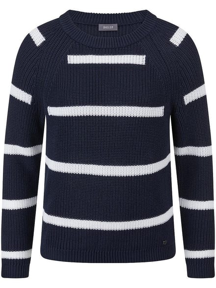 Trui ronde hals Van BASLER blauw