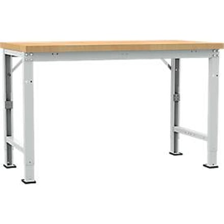 Manuflex TP6014.7035 Werkbank basismodule (b x d) 1500 mm x 700 mm Grijs-wit (RAL 7035)