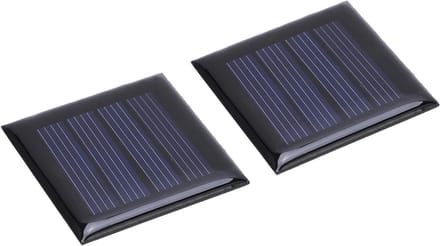 Mini Zonnepanelen - Doe-het-zelf Cellen - Energie Opladen - Efficiënt Laadcircuit - 2 Stuks 40x40mm - Polykristallijn