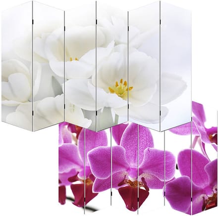 Foto scherm scheidingswand M68 MVG-gecertificeerd ~ 180x240cm, orchidee