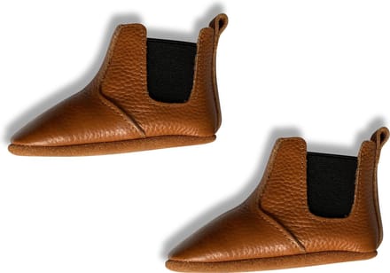 Supercute leren kinderlaarsjes cognac 6 - 12 maanden maat 19/20