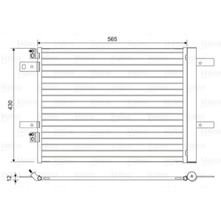 Condensator, airconditioning VALEO 822564