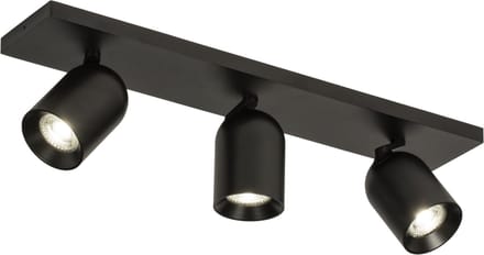 Lumidora Opbouwspot 74940 - KANNY - 3 Lichts - GU10 - Zwart - Goud - Metaal