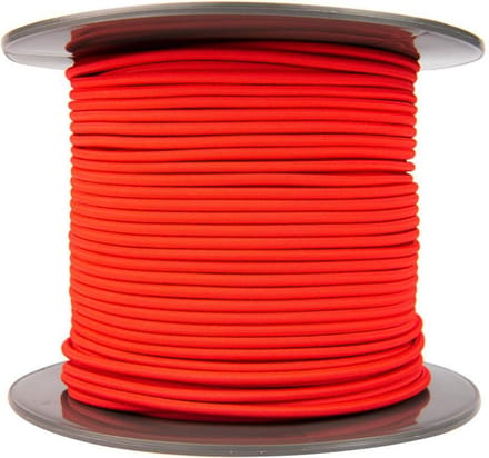 Afdekzeilwinkel - Elastisch koord 4mm rood op rol - 100 meter