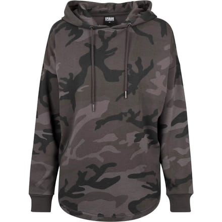 Urban Classics - Oversize Camo Hoodie/trui - S - Zwart/Zwart
