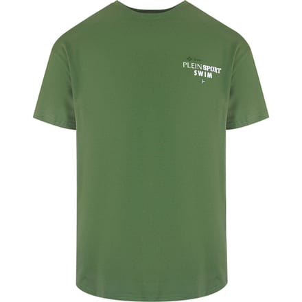 Korte Mouwen T-shirt in Olijf
