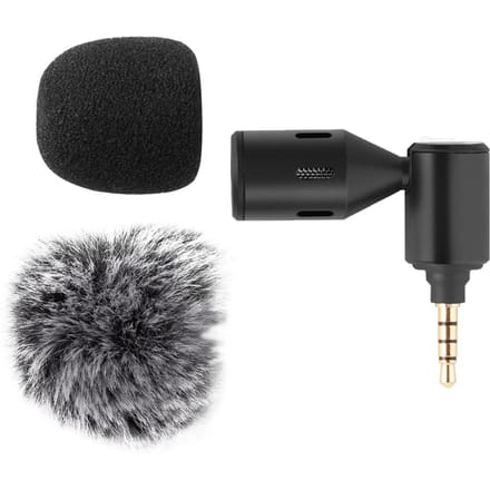 Mini-plug-in smartphone-microfoon Mobiele telefoon-microfoon Cardioïde pickup Type-C-stekker 90° hoek 3.5mm Plug