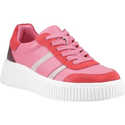 Hush Puppies Holly Suède Dames Fuchsia Sneakers