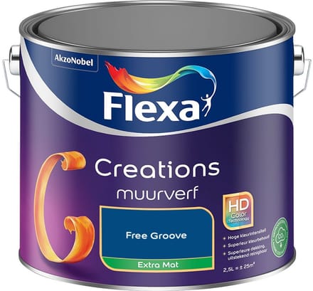 Flexa - Creations Muurverf Extra Mat - Free Groove - Mengverf - 2,5 L