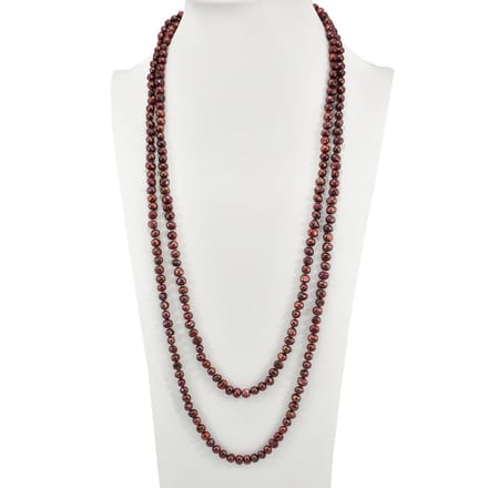 PROUD PEARLS® extra lange barok parelketting in Brons