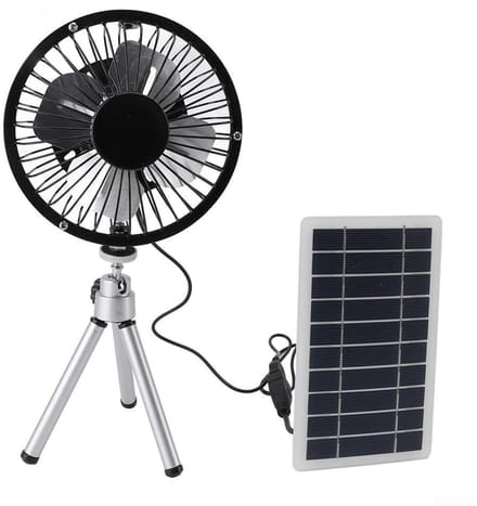 Dailygoody - Draagbare ventilator - Zonne-energie - Efficiënte koeling - Opvouwbaar - USB-aangedreven - Geschikt voor binnen en buiten - Compact
