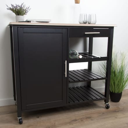 Milton & Oldbrook Keukentrolley Graz Zwart