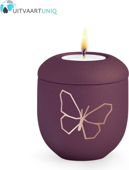 Mini urn Velvet Vlinder – met lichtje