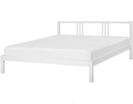 VANNES - Tweepersoonsbed - Wit - 180 x 200 cm - Dennenhout