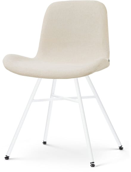 Nolon Noa-Fé Eetkamerstoel cottonbeige - wit onderstel