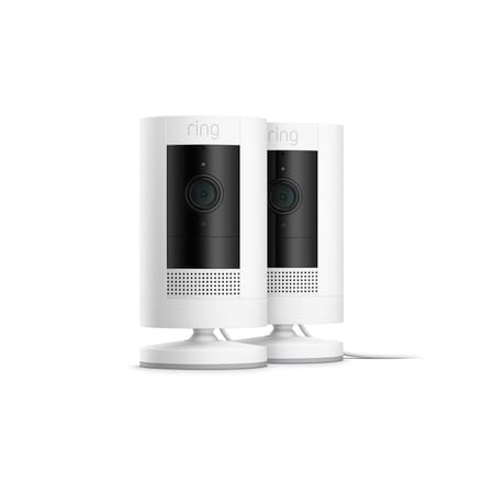 Ring Stick Up Cam Batterij - Beveiligingscamera - Draadloos - Binnen en Buiten - Wit - 2 stuks