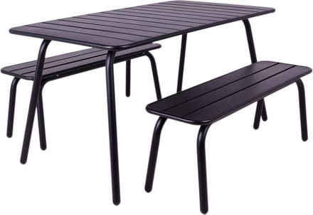MaximaVida metalen picknickset Max 150 cm zwart – 3-delig