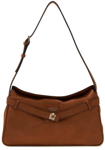 GUESS schoudertas Ella Shoulder Bag Cognac bruine
