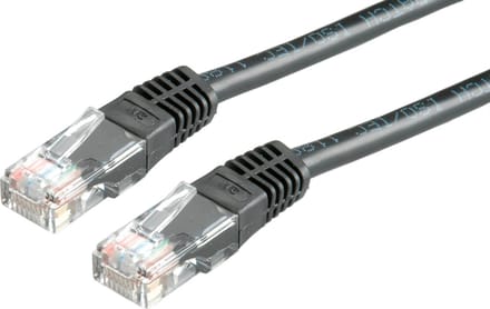 VALUE Patchkabel Cat.6 UTP (Class E), zwart, 5 m