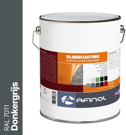 Afinol Vloercoating Donkergrijs (RAL 7011) 5 liter