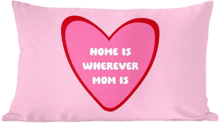 Sierkussens - Kussentjes Woonkamer - 60x40 cm - Quote - Moeder - Roze