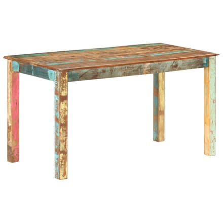 vidaXL - Eettafel - 140x70x76 - cm - massief - gerecycled - hout