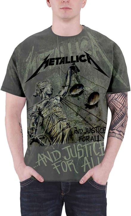 Metallica T-Shirt voor Mannen - Grijs Neon Design