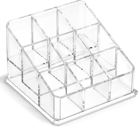 Transparante Make-up Organizer met 9 Compartimenten voor Lipstick, Nagellak en Sieradenopslag