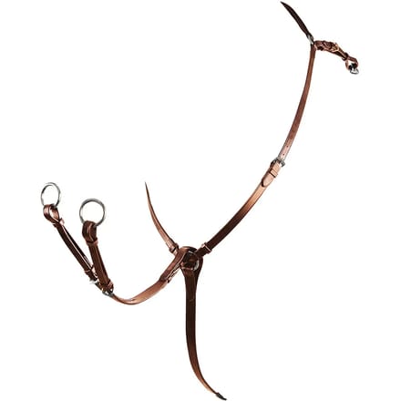 Leren jachthalsband met Y-vork Equestro Roxane
