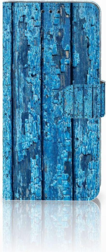Huawei P30 Pro Book Style Case Wood Blue