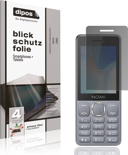 dipos – Matte Privacy Screenprotector geschikt voor Nomi i2860 | Anti-Spy Beschermfolie