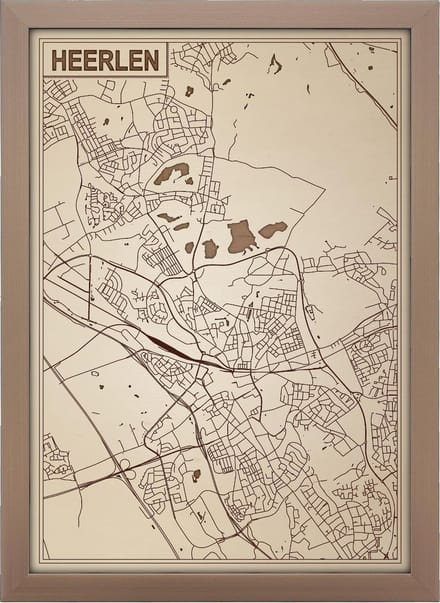 Decoratief Beeld - Houten Van Heerlen - Hout - Bekroned - Bruin - 21 X 30 Cm