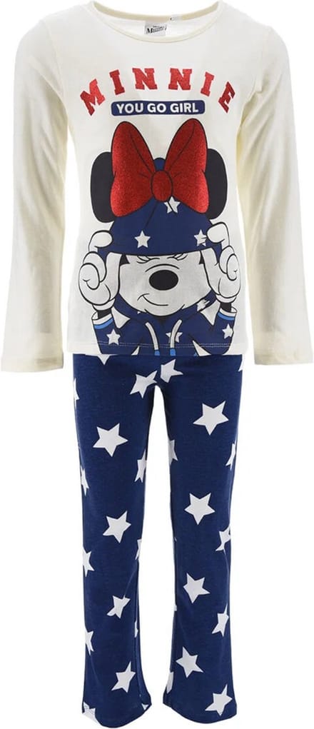 Disney Minnie Mouse Pyjama - Maat 110 - Set - 3-delige pyama - Broek + 2 Shirts - Glitterprint
