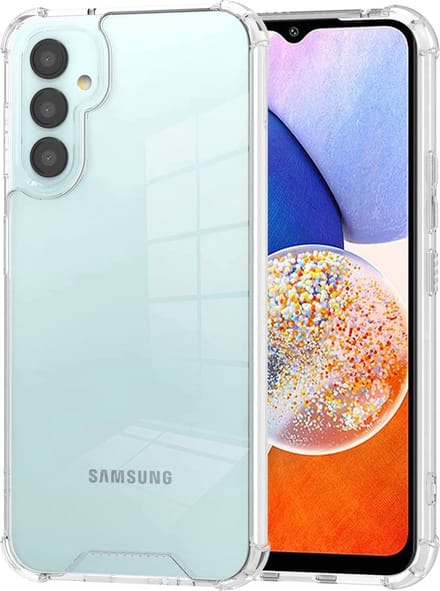 Hoesje geschikt voor Samsung Galaxy A14 - Back Cover Case ShockGuard Transparant