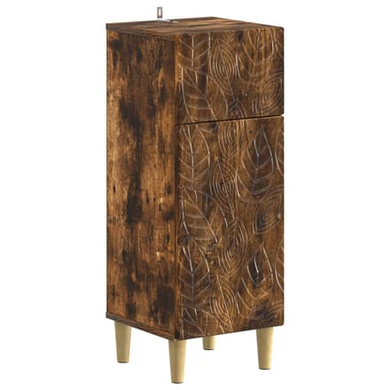 vidaXL - Badkamer - Opbergkast - DELFT - Gerookt - eiken - 30 - x - 31 - x - 80 - cm