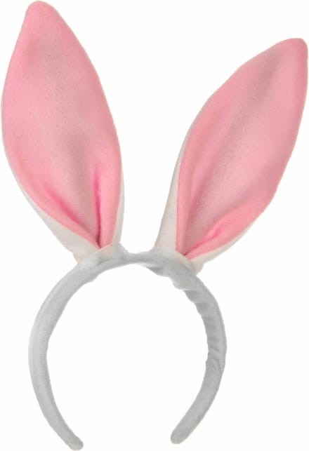Vegaoo - Roze konijn oren haarband voor kinderen