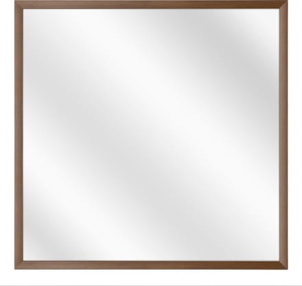 Spiegel met Luxe Aluminium Lijst - Walnoot - 20x20 cm