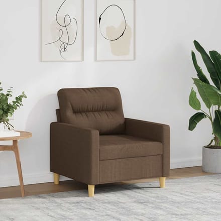 vidaXL Fauteuil 60 cm stof bruin