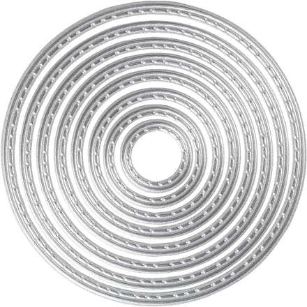 Stans- en embossing mallen, cirkels, d 1,5-7 cm, 1 stuk