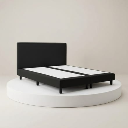 Boxspring DreamLux - 80x200 Zonder matras - Zwart Glad - BalBedden