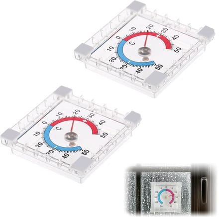 Set van 2 Zelfklevende Buitenthermometers voor Nauwkeurige Temperatuurmeting
