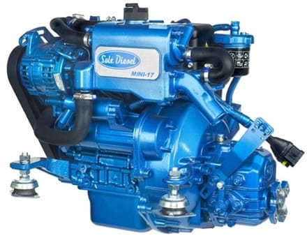 Allpa Solé Scheepsdieselmotor Mini 17 - diesel met Technodrive keerkoppeling