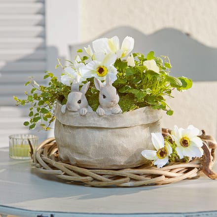LOBERON Bloempot Mouriel antiekgrijs
