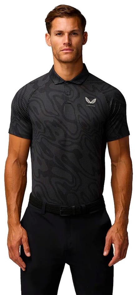 Castore Club Glow Printed Korte Mouw Poloshirt Grijs S Man